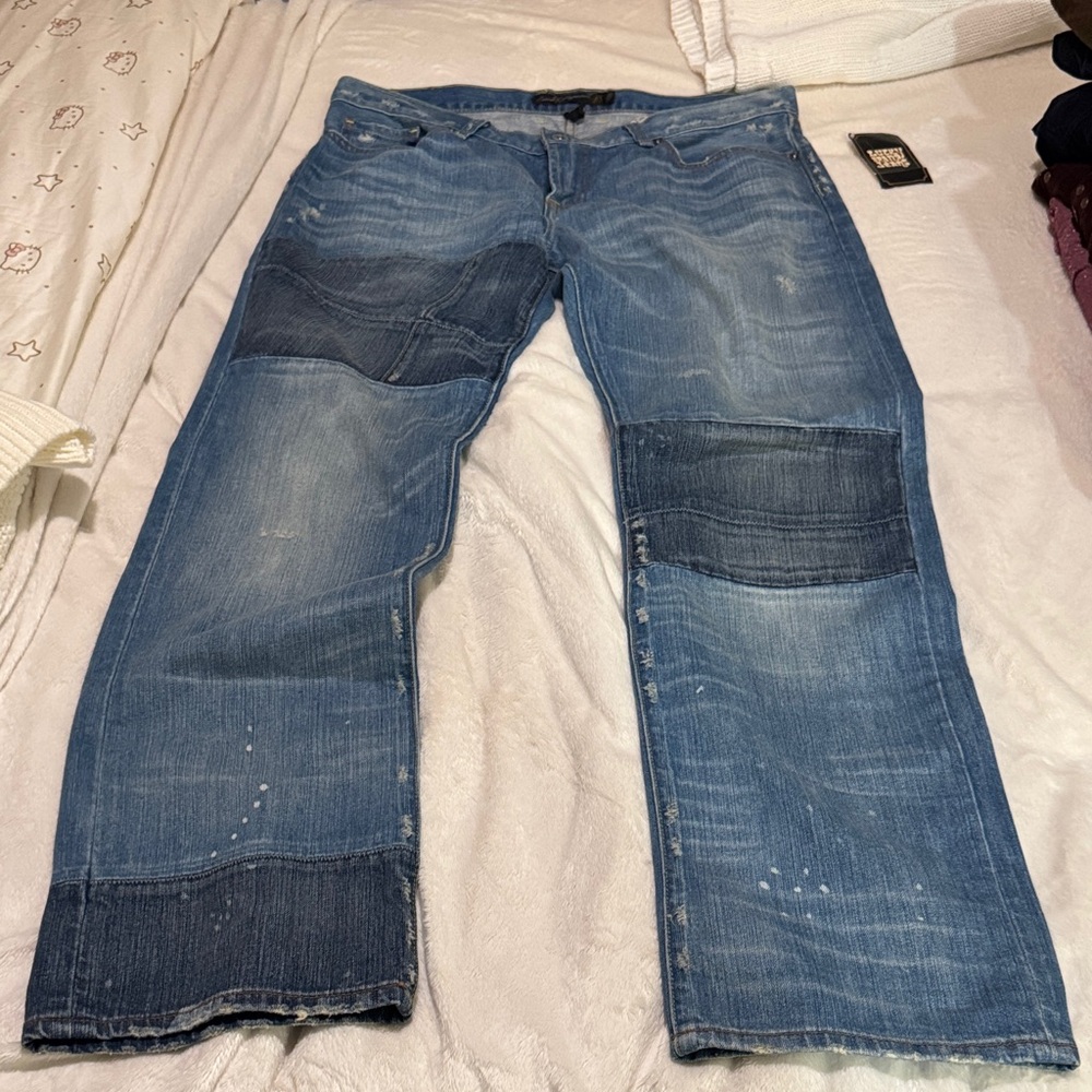 Lucky Brand Low Rise Legend Jeans with Dark Patchwork